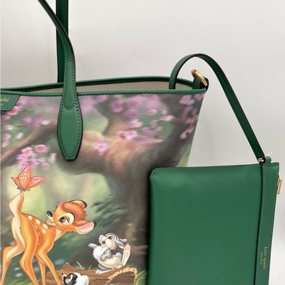 Disney x Kate Spade Bambi Thumper Sutton Tote Bag Purse Forest Scene NWT - Picture 14 of 17